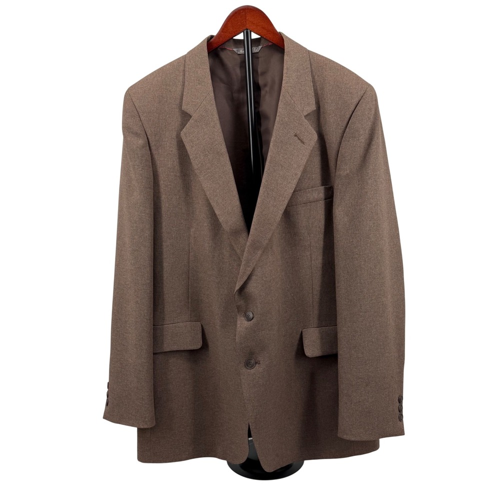 Vintage Levi Strauss & Co‎ Business Class Mens Blazer Brown Sport Coat 46L USA
